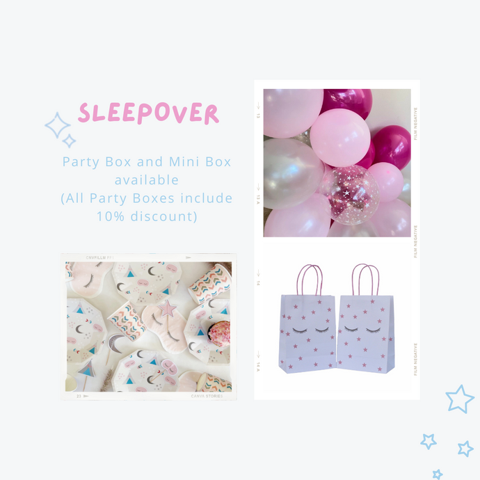 Sleepover Party Supplies in a Box - Pooka Party