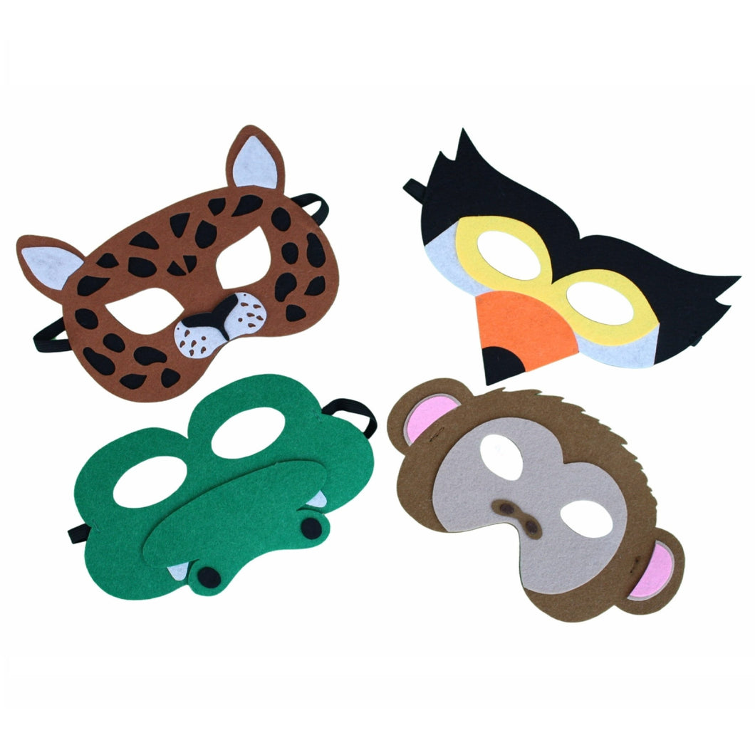 Tropical Forest Animal Face Masks - Pooka Party